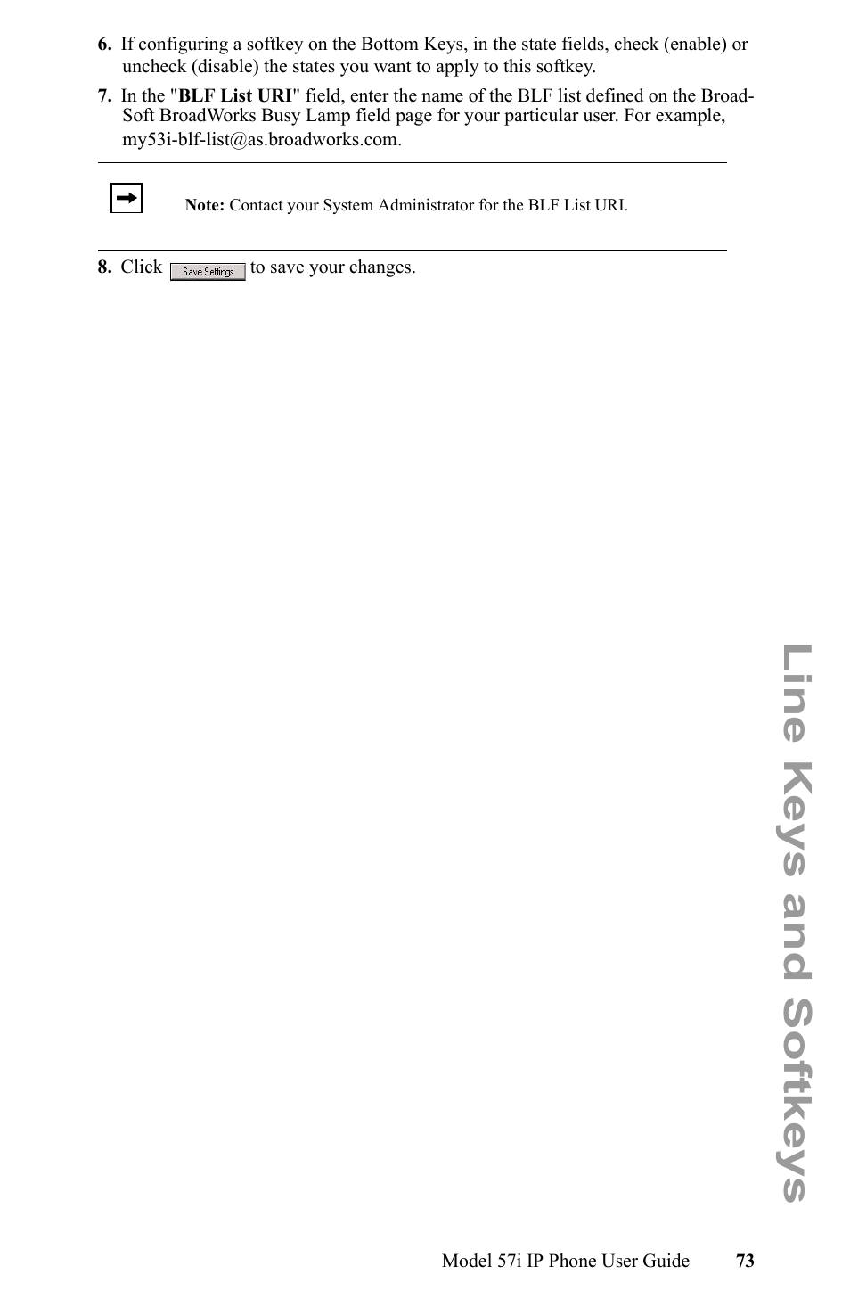 Line keys and softkeys | Aastra Telecom IP Phone User Manual | Page 81 / 210