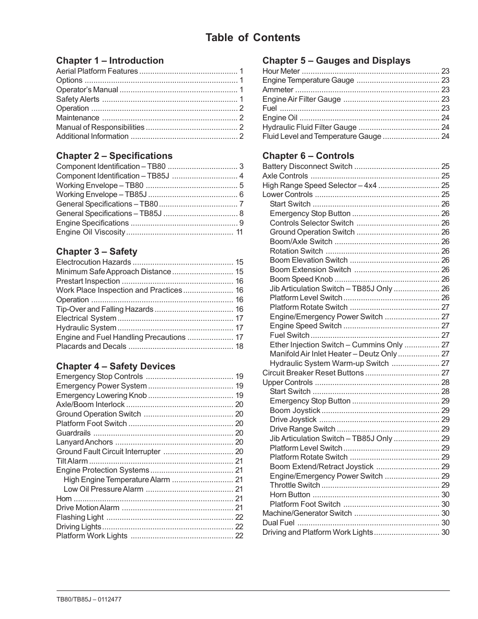 Snorkel TB85J User Manual | Page 3 / 76