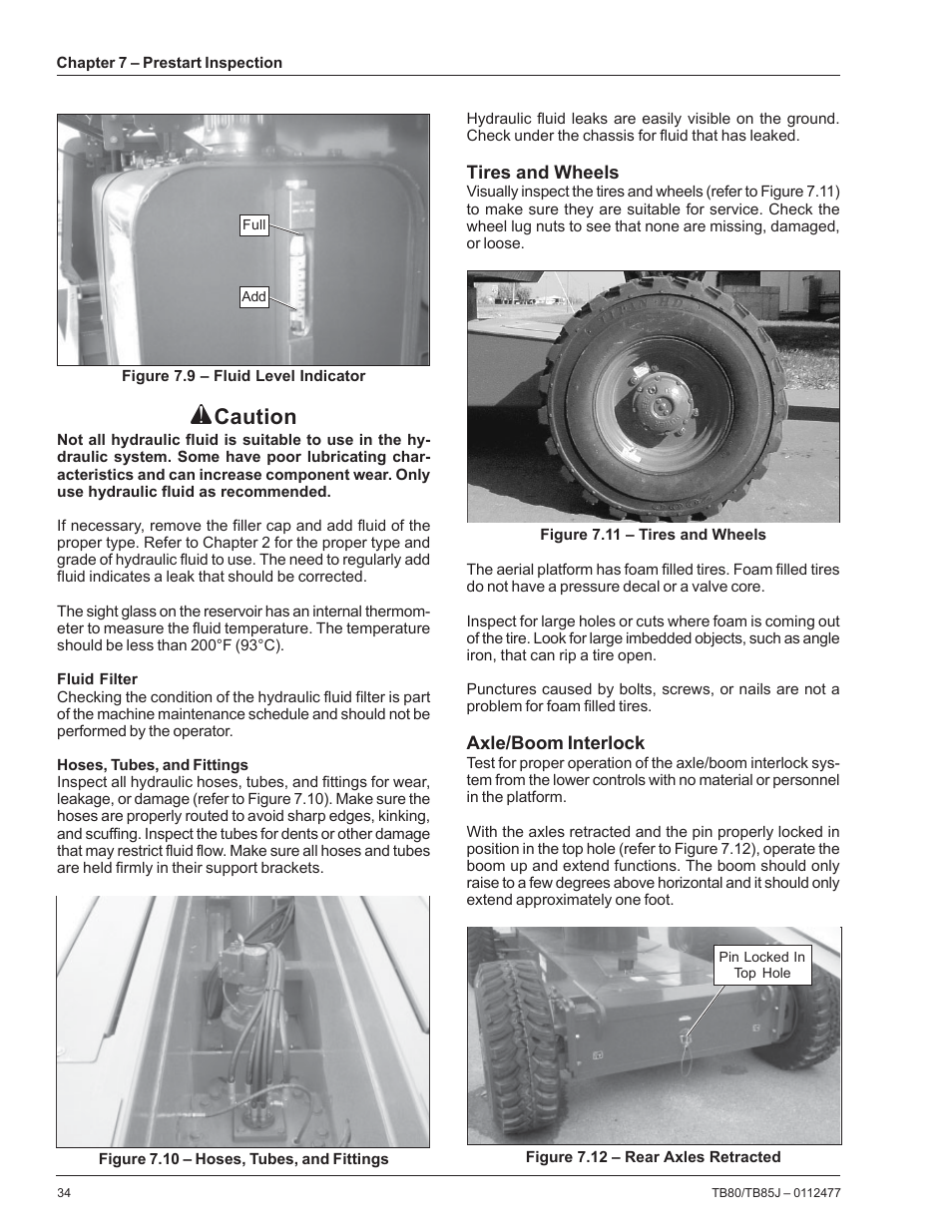 Caution | Snorkel TB85J User Manual | Page 38 / 76