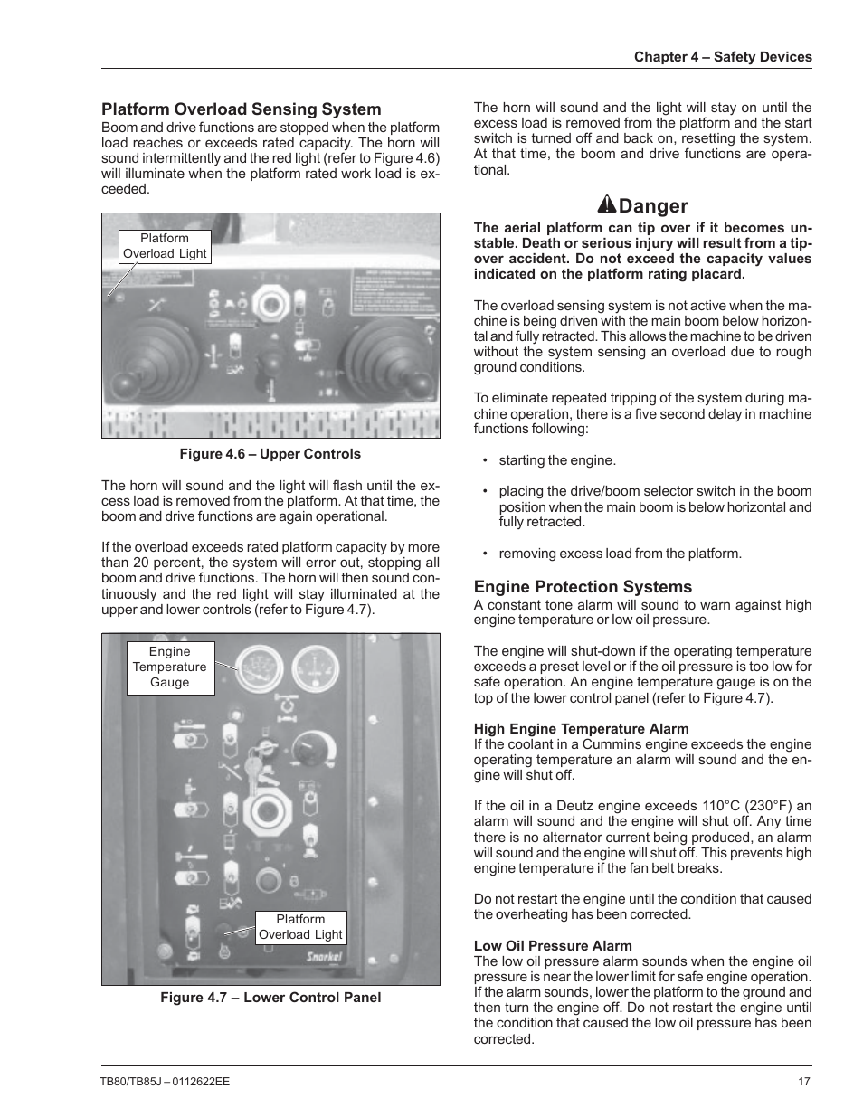 Danger | Snorkel TB85J CE User Manual | Page 21 / 70