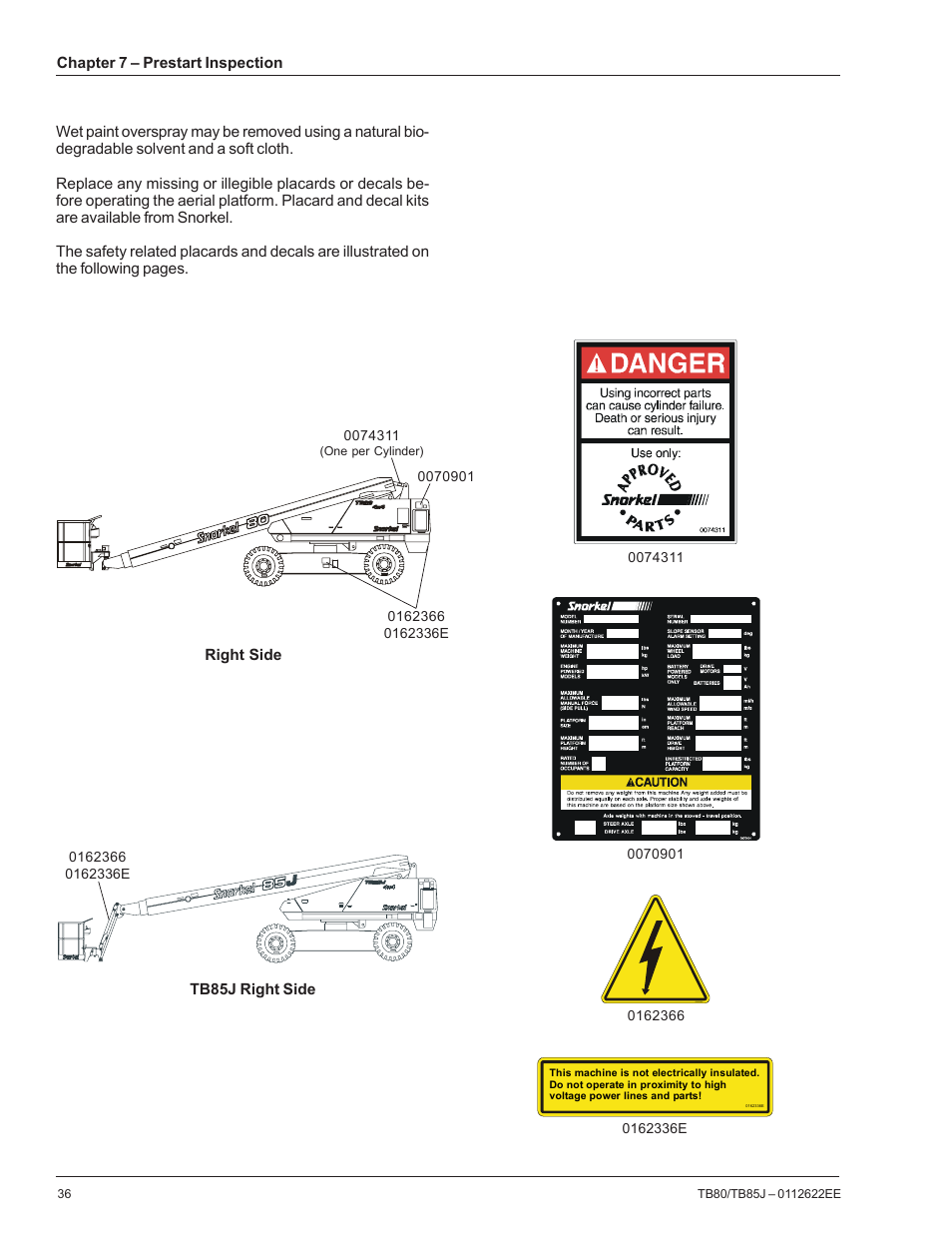 Snorkel TB85J CE User Manual | Page 40 / 70