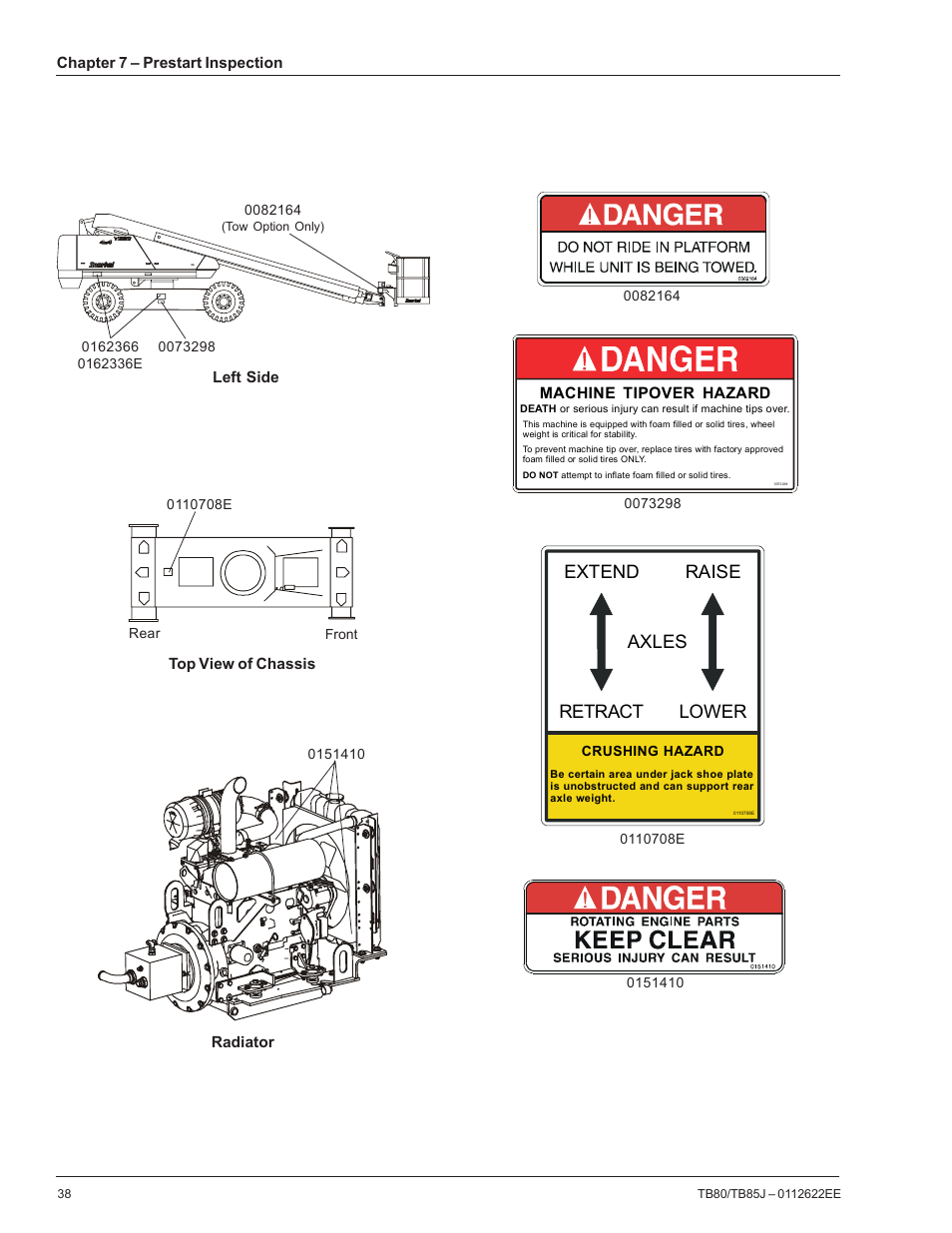 Retract lower extend axles raise | Snorkel TB85J CE User Manual | Page 42 / 70