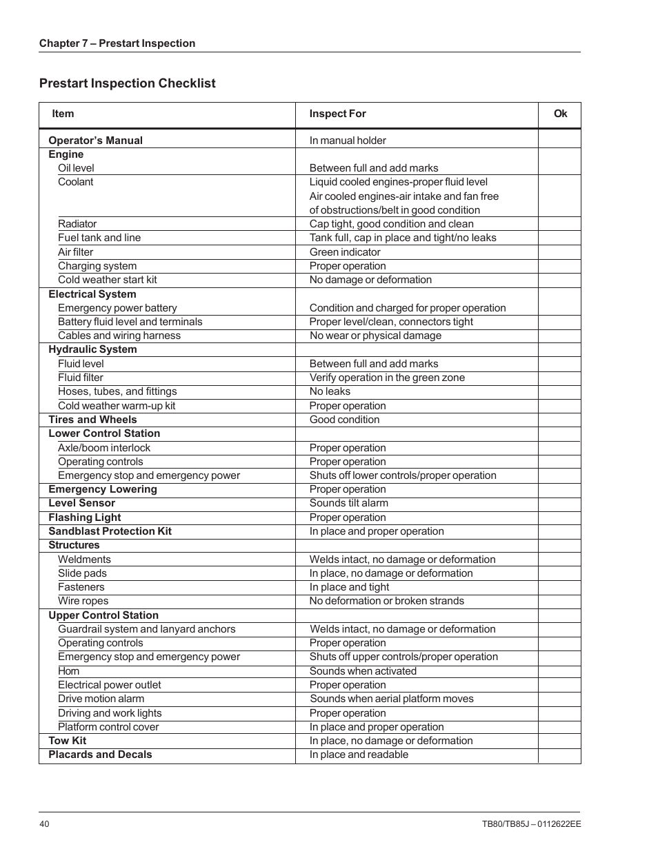 Snorkel TB85J CE User Manual | Page 44 / 70