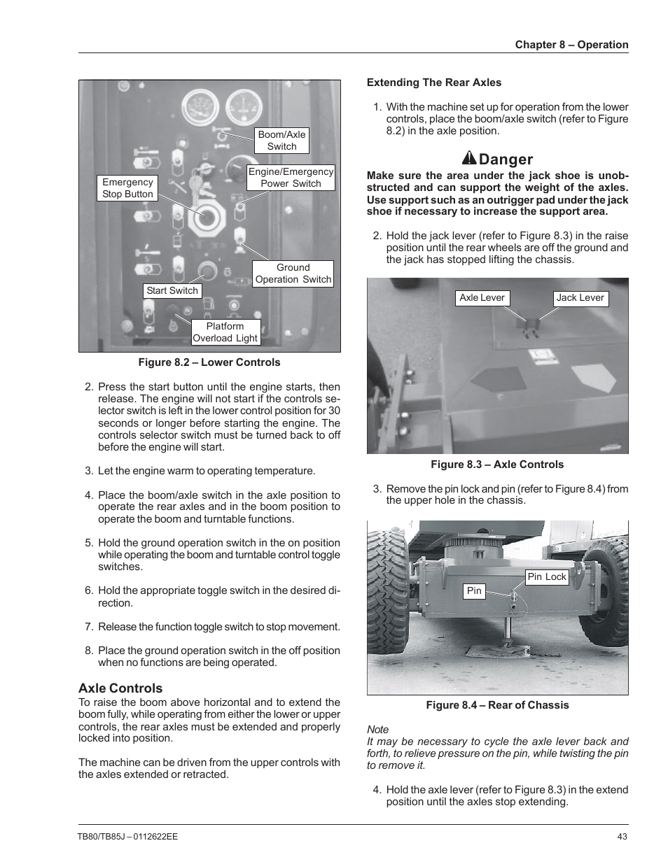 Danger | Snorkel TB85J CE User Manual | Page 47 / 70