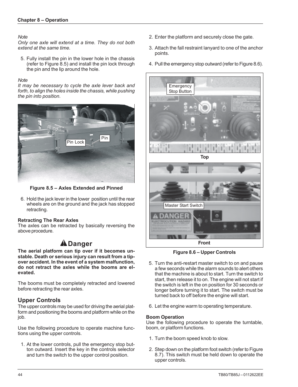 Danger | Snorkel TB85J CE User Manual | Page 48 / 70