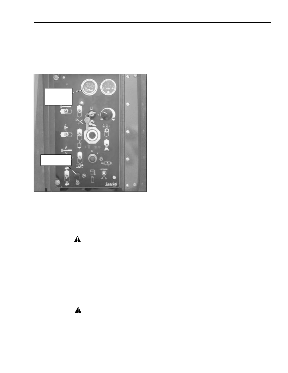 Caution, Danger | Snorkel TB85J Fixed Axle CE User Manual | Page 21 / 70