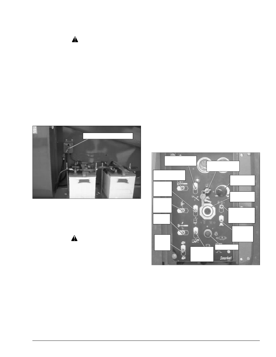 Chapter 6 – controls, Danger, Caution | Snorkel TB85J Fixed Axle CE User Manual | Page 25 / 70