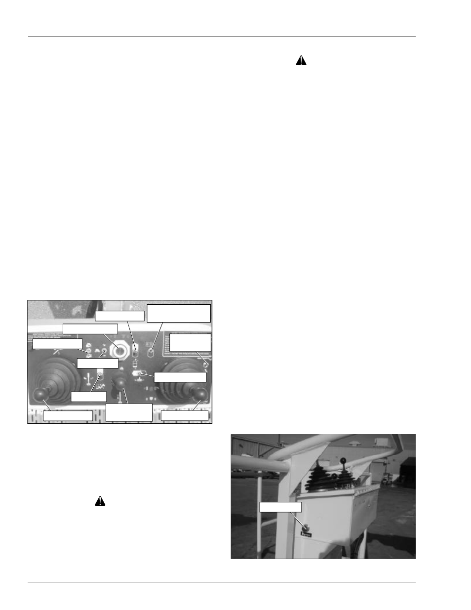 Warning, Danger | Snorkel TB85J Fixed Axle CE User Manual | Page 38 / 70