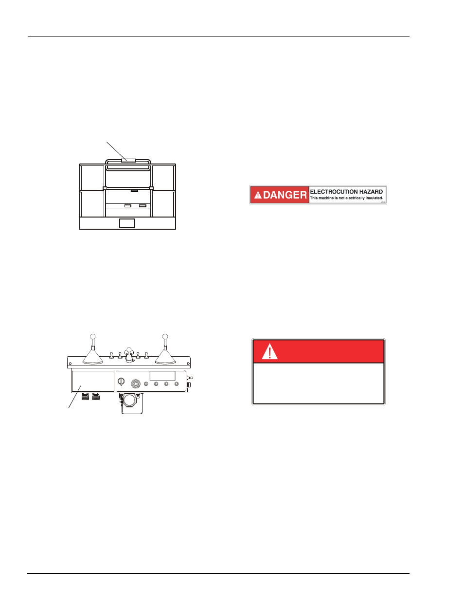Danger, Electrocution hazard | Snorkel TB85J Fixed Axle CE User Manual | Page 44 / 70