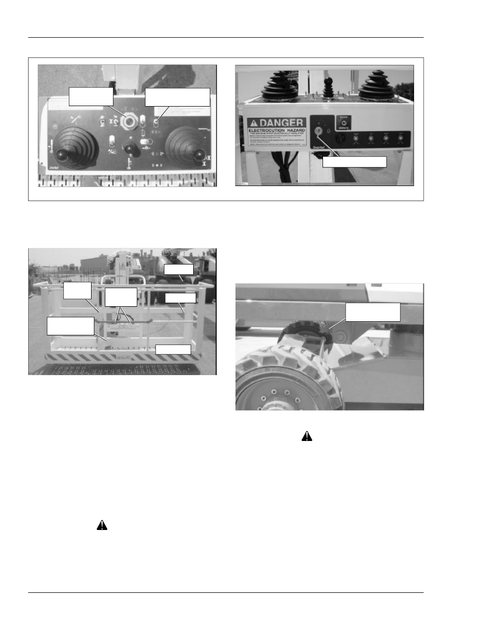 Danger, Warning | Snorkel TB85J Fixed Axle CE User Manual | Page 60 / 70