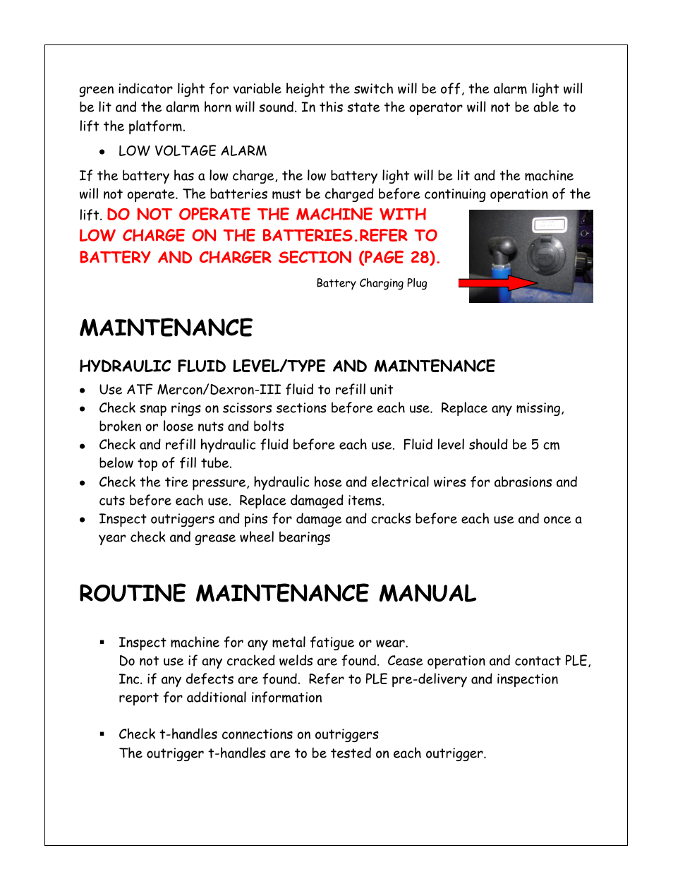 Maintenance, Routine maintenance manual | Snorkel XT24SD-sn000001+ User Manual | Page 23 / 46