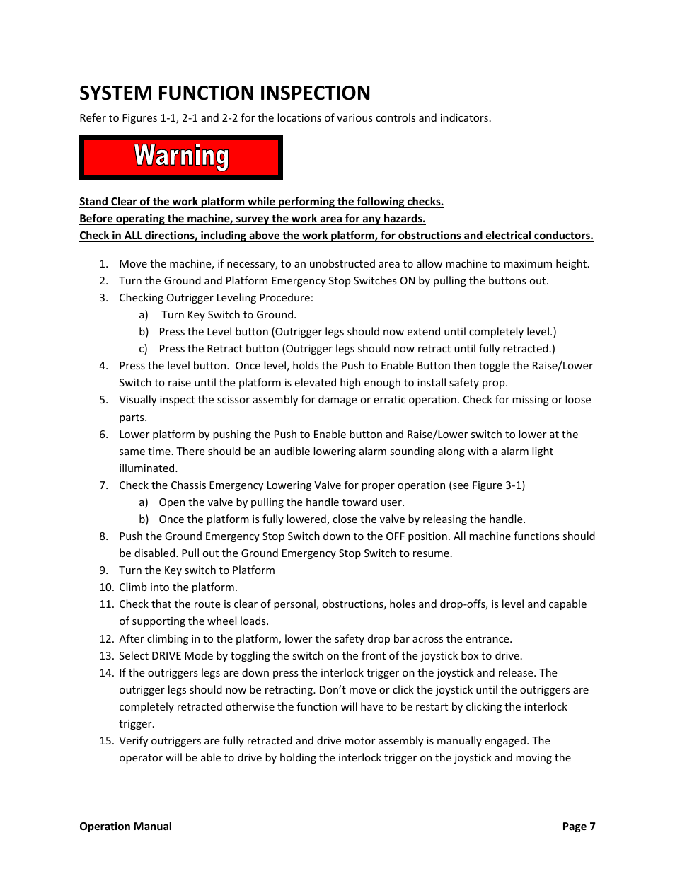System function inspection | Snorkel XT24SD-sn000000+ User Manual | Page 8 / 18