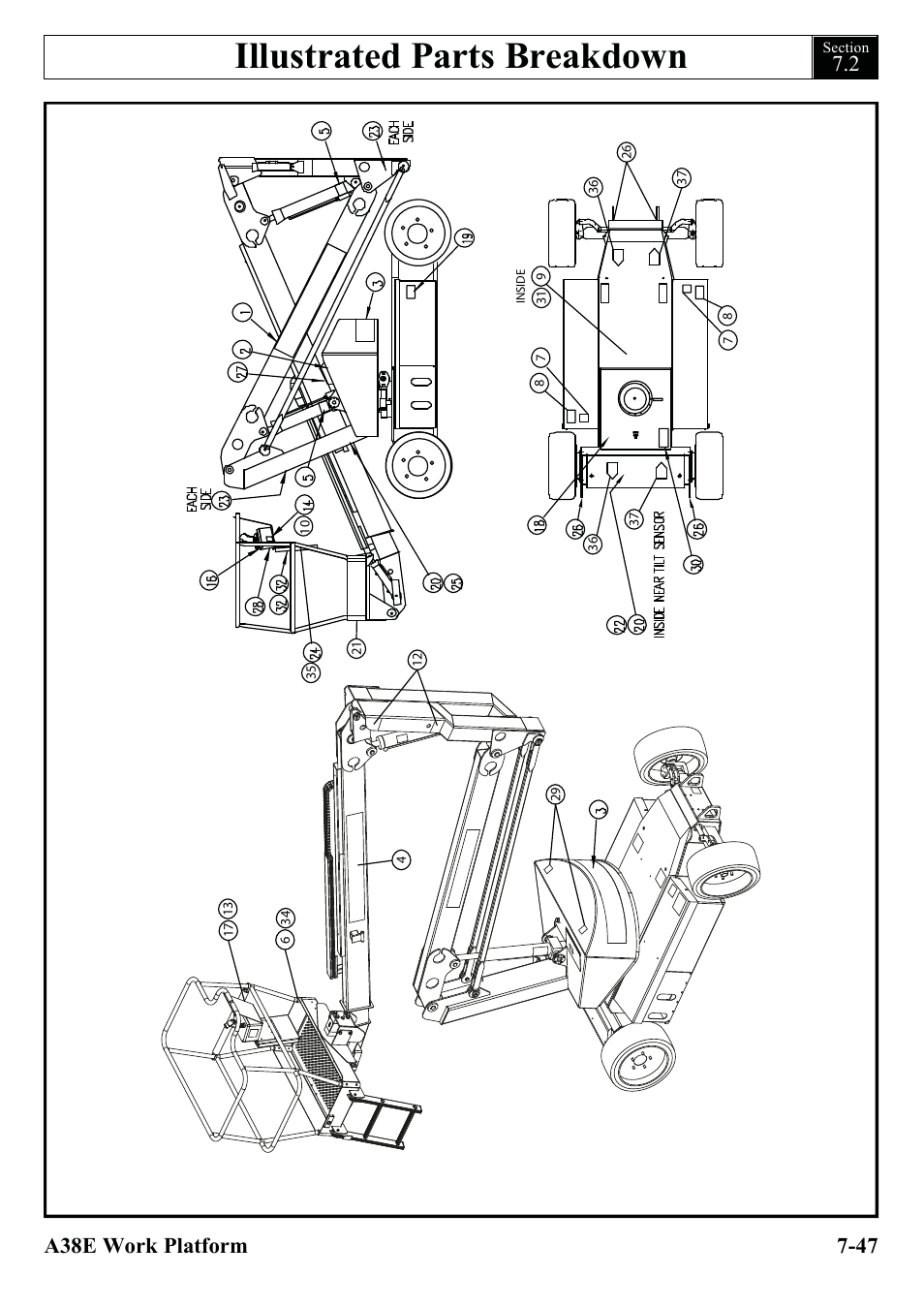Illustrated parts breakdown | Snorkel A38E-sn004500+ User Manual | Page 125 / 132