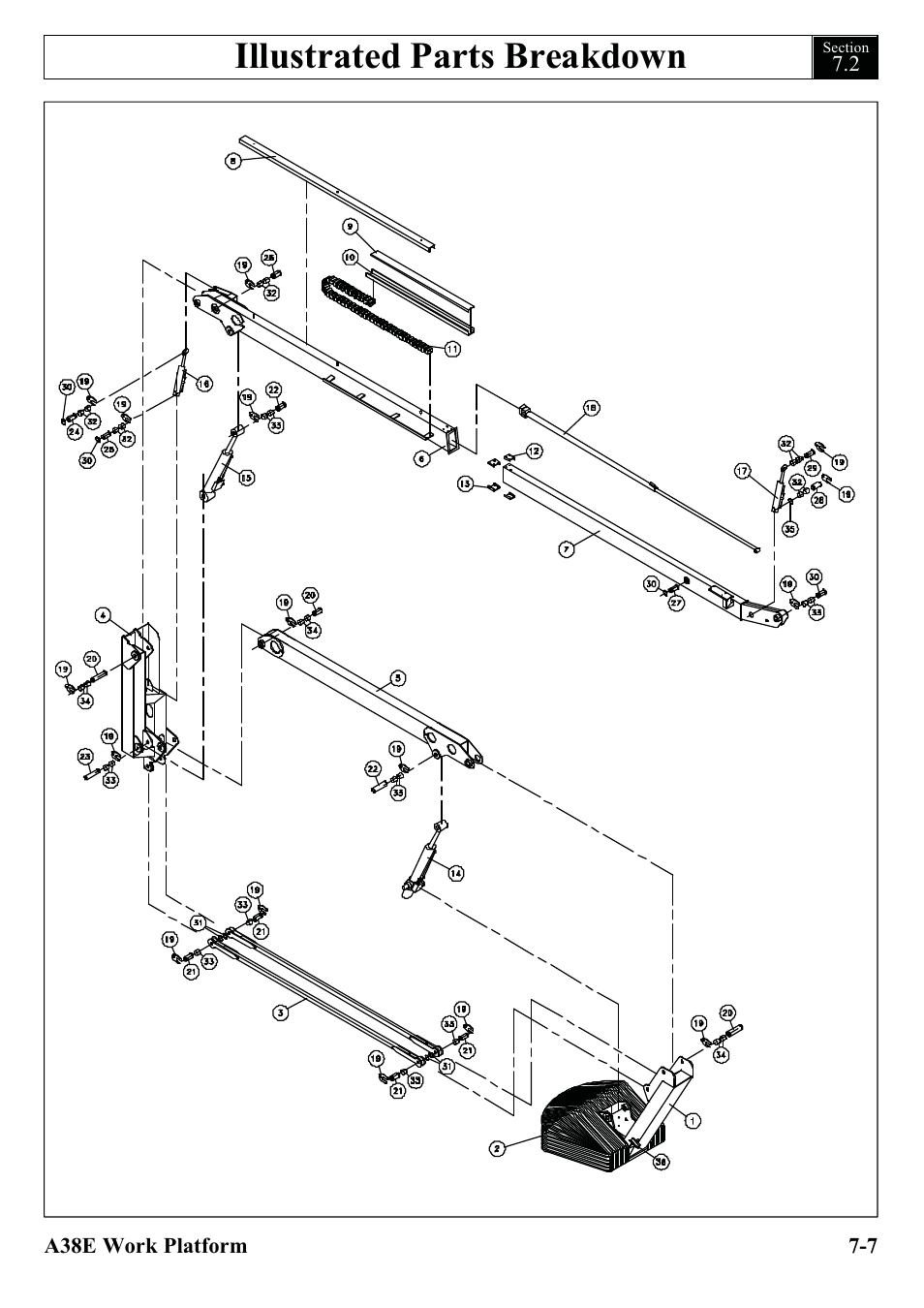 Illustrated parts breakdown | Snorkel A38E-sn004500+ User Manual | Page 85 / 132