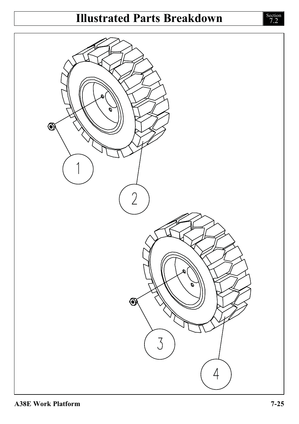 Illustrated parts breakdown | Snorkel A38E-sn006001+ User Manual | Page 103 / 136