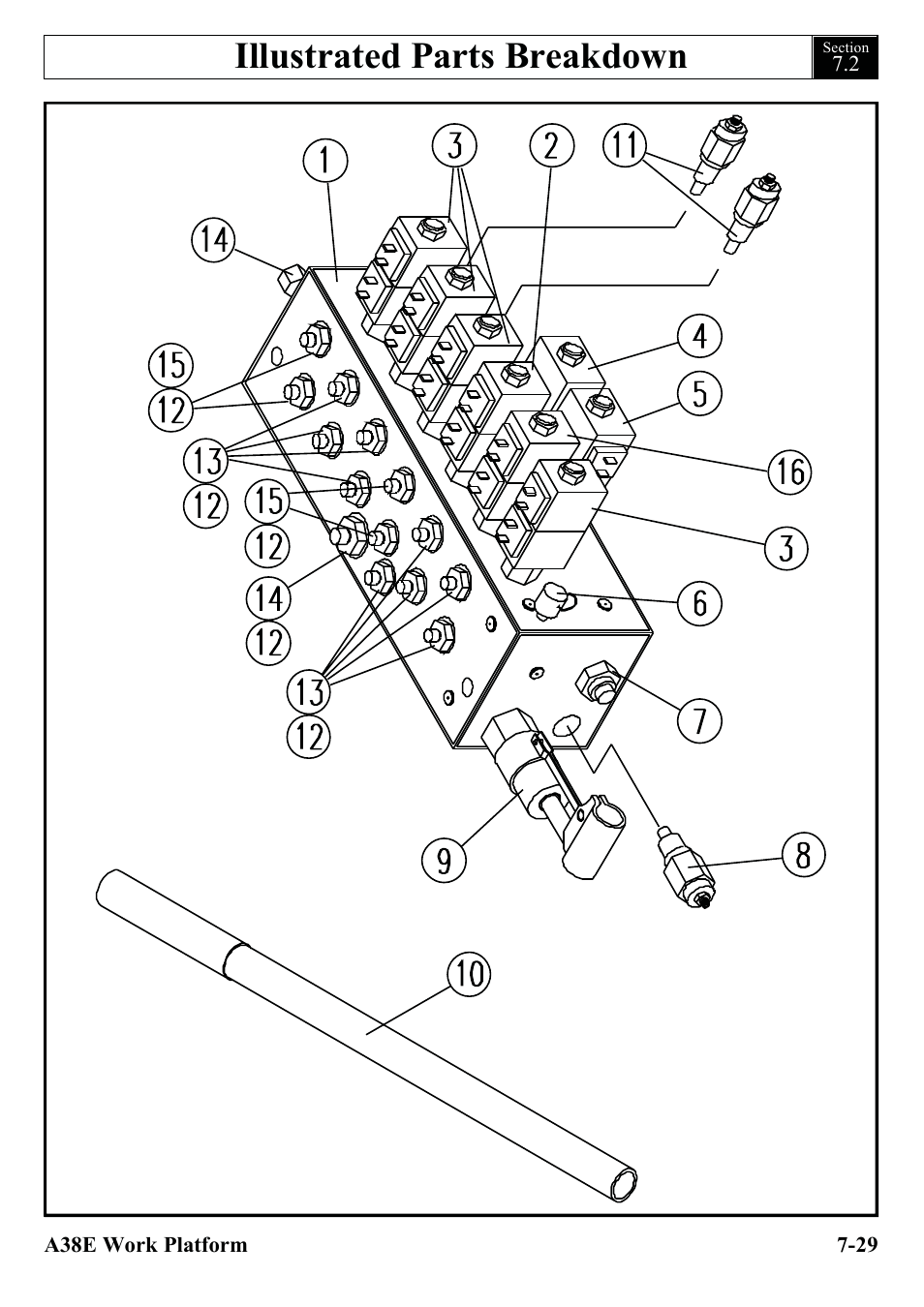 Illustrated parts breakdown | Snorkel A38E-sn006001+ User Manual | Page 107 / 136