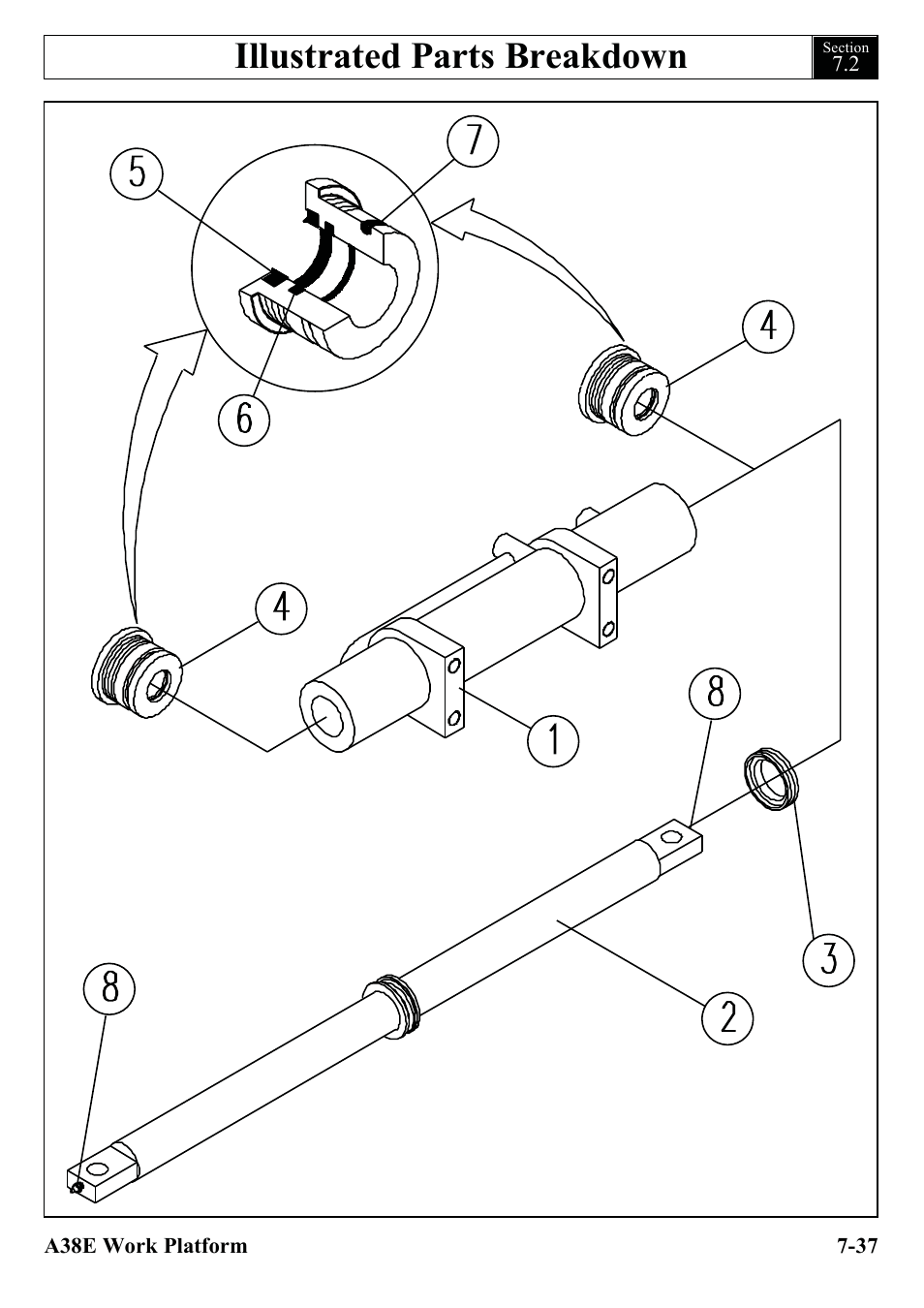 Illustrated parts breakdown | Snorkel A38E-sn006001+ User Manual | Page 115 / 136