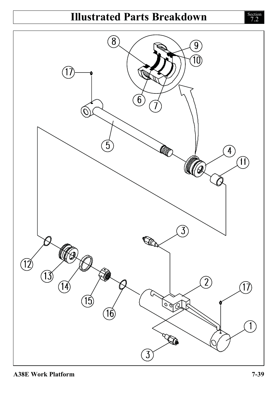 Illustrated parts breakdown | Snorkel A38E-sn006001+ User Manual | Page 117 / 136