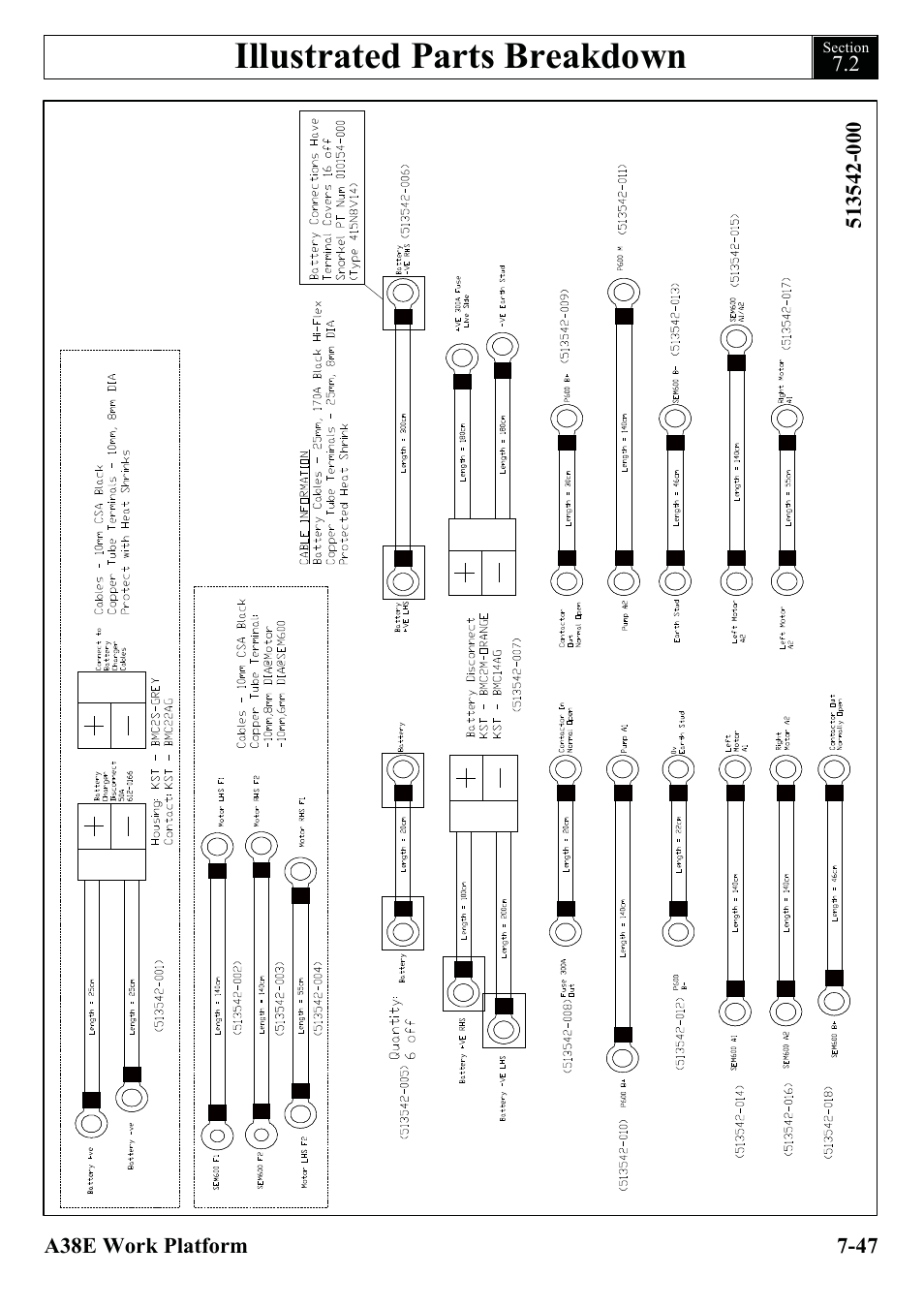 Illustrated parts breakdown | Snorkel A38E-sn006001+ User Manual | Page 125 / 136