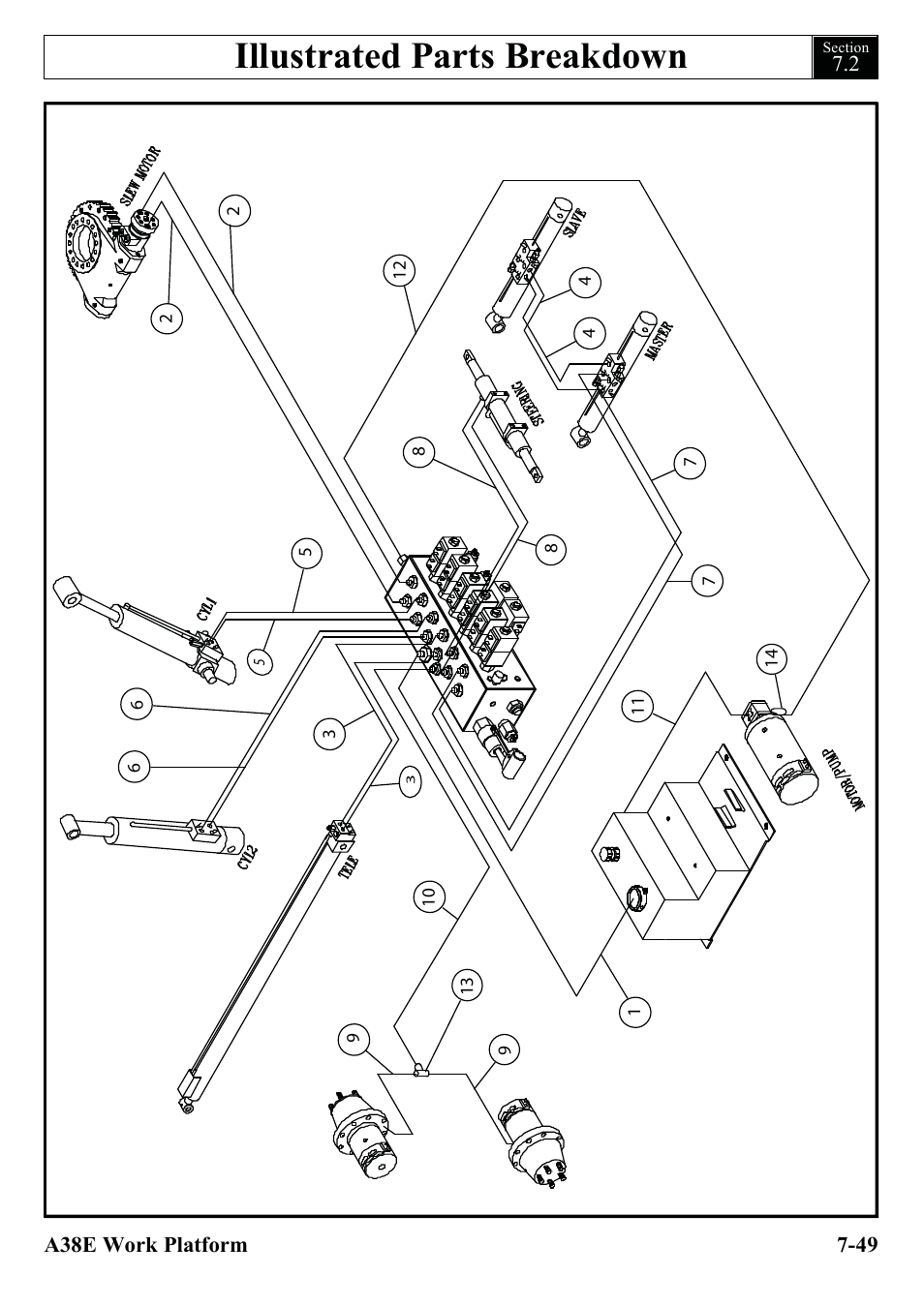 Illustrated parts breakdown | Snorkel A38E-sn006001+ User Manual | Page 127 / 136