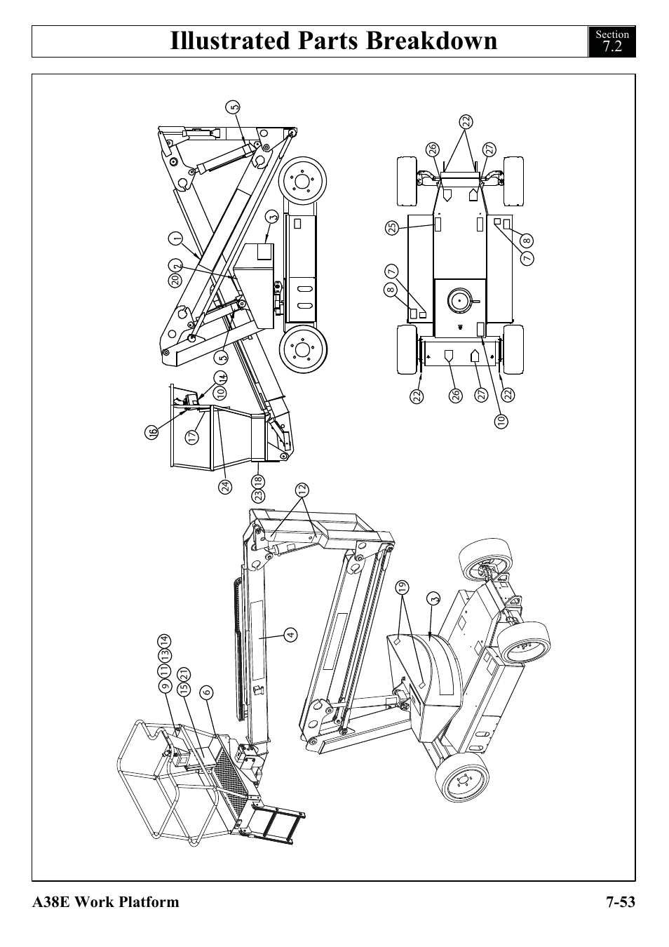 Illustrated parts breakdown | Snorkel A38E-sn006001+ User Manual | Page 131 / 136