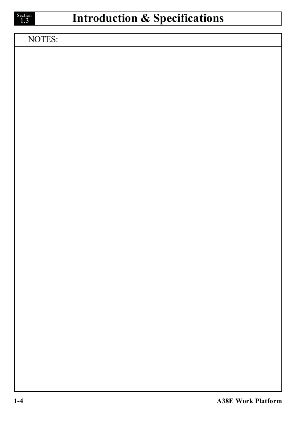 Introduction & specifications | Snorkel A38E-sn006001+ User Manual | Page 16 / 136
