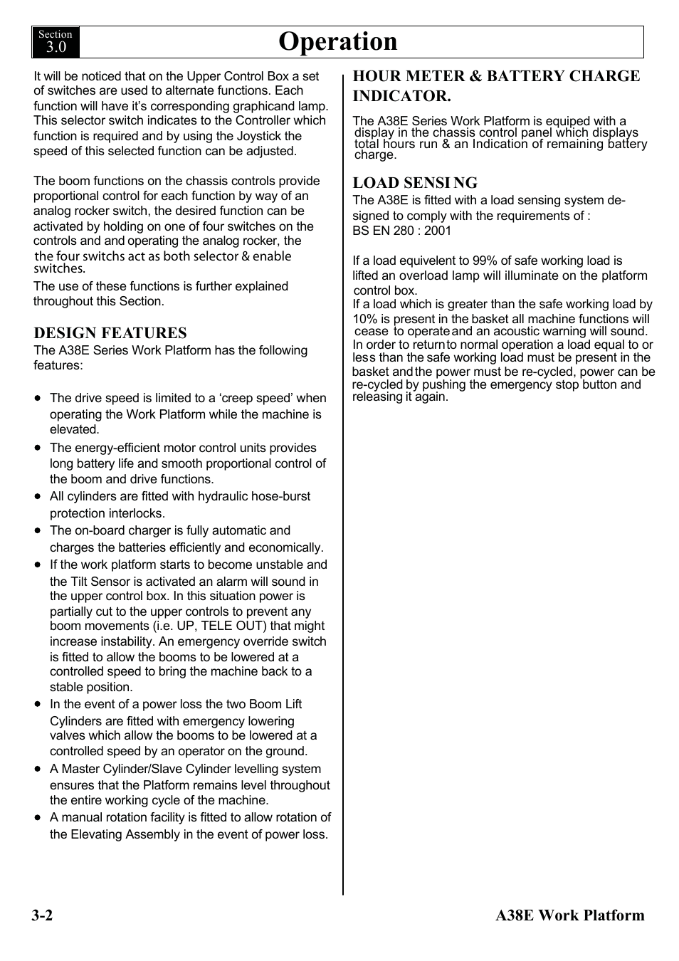 Operation | Snorkel A38E-sn006001+ User Manual | Page 22 / 136