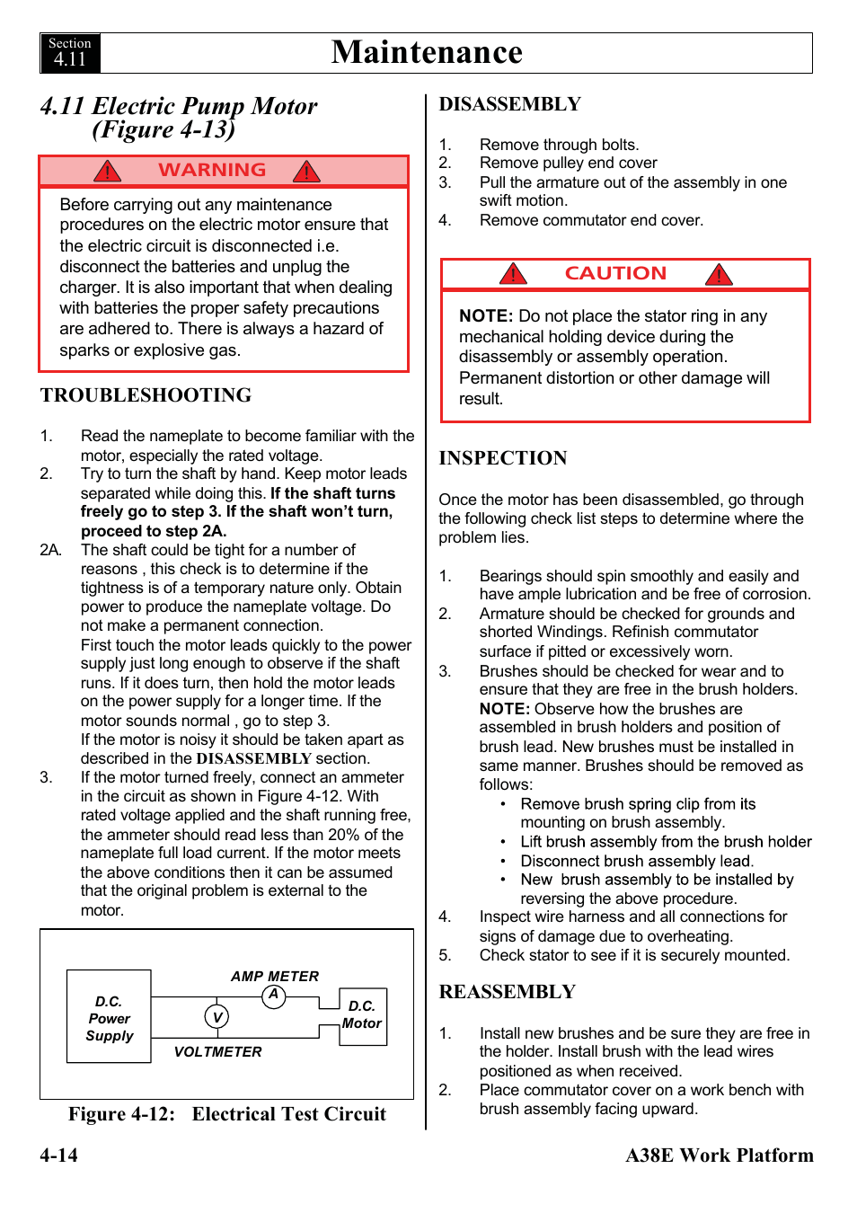 Maintenance | Snorkel A38E-sn006001+ User Manual | Page 46 / 136