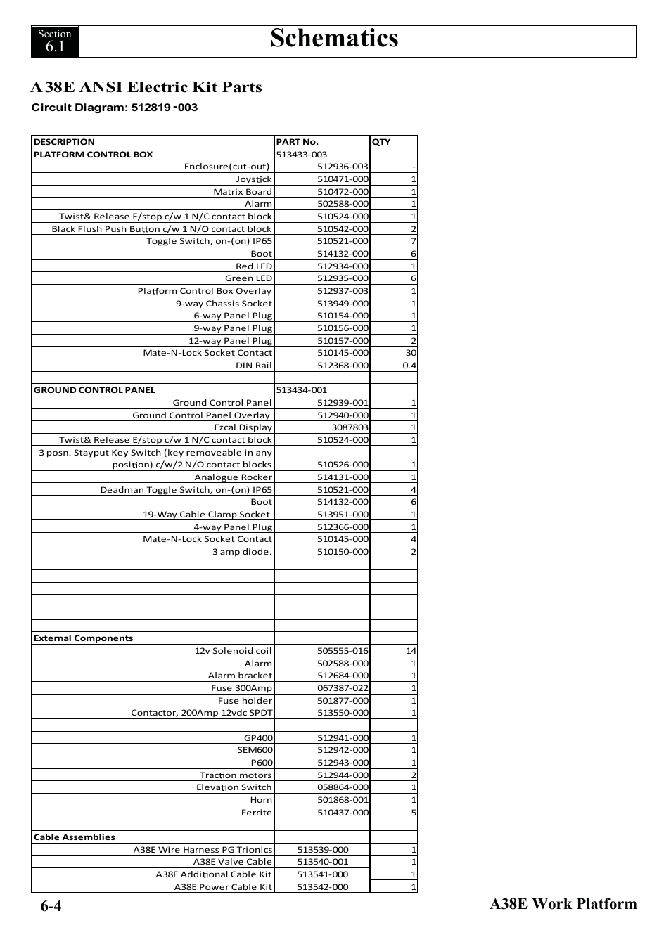 Schematics | Snorkel A38E-sn006001+ User Manual | Page 74 / 136