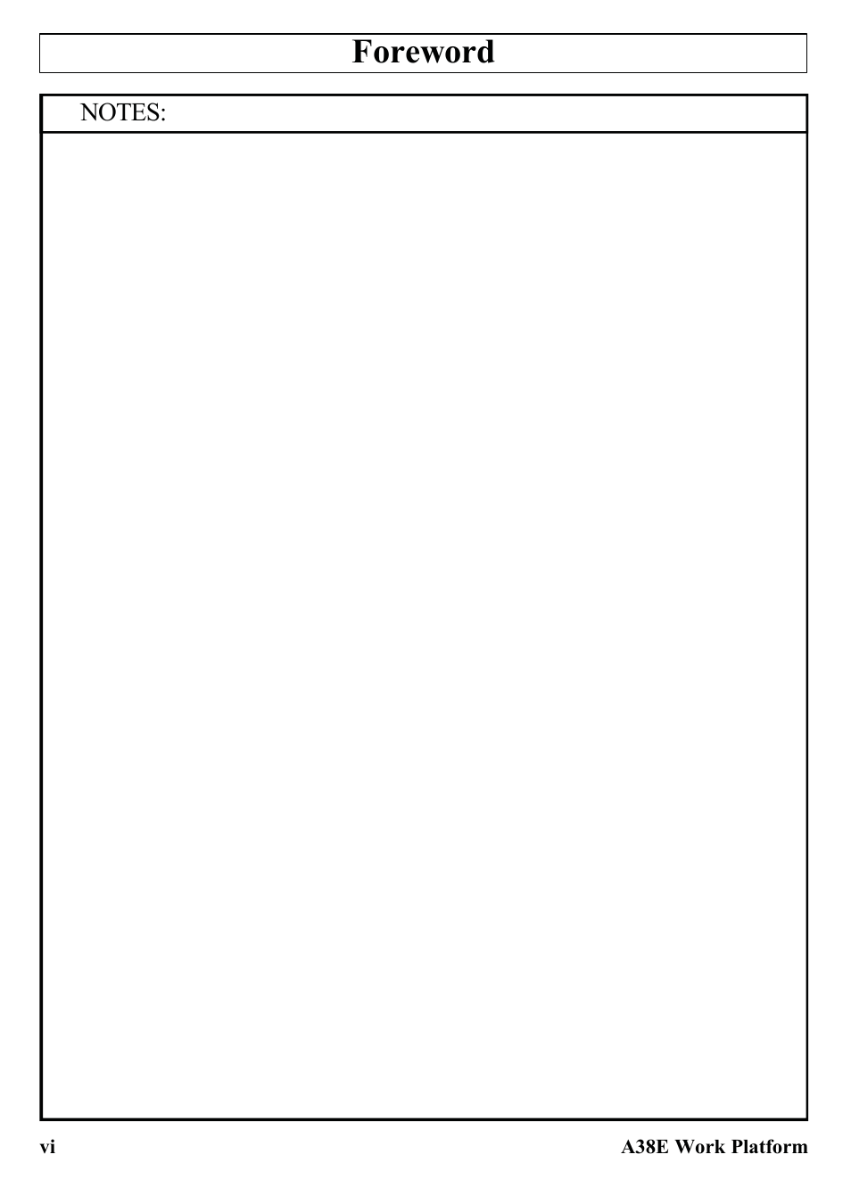 Foreword | Snorkel A38E-sn006001+ User Manual | Page 8 / 136