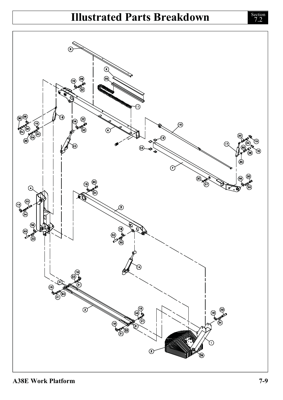 Illustrated parts breakdown | Snorkel A38E-sn006001+ User Manual | Page 87 / 136
