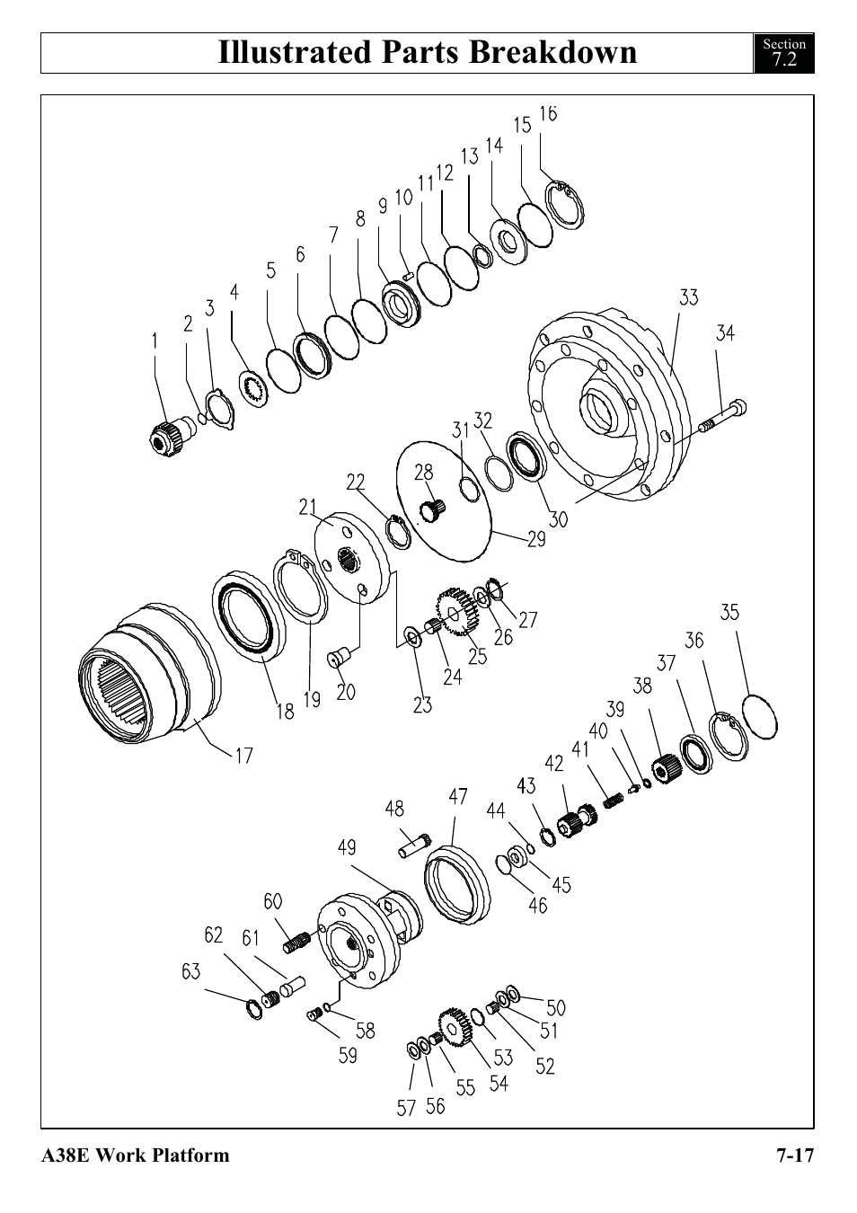 Illustrated parts breakdown | Snorkel A38E-sn006001+ User Manual | Page 95 / 136