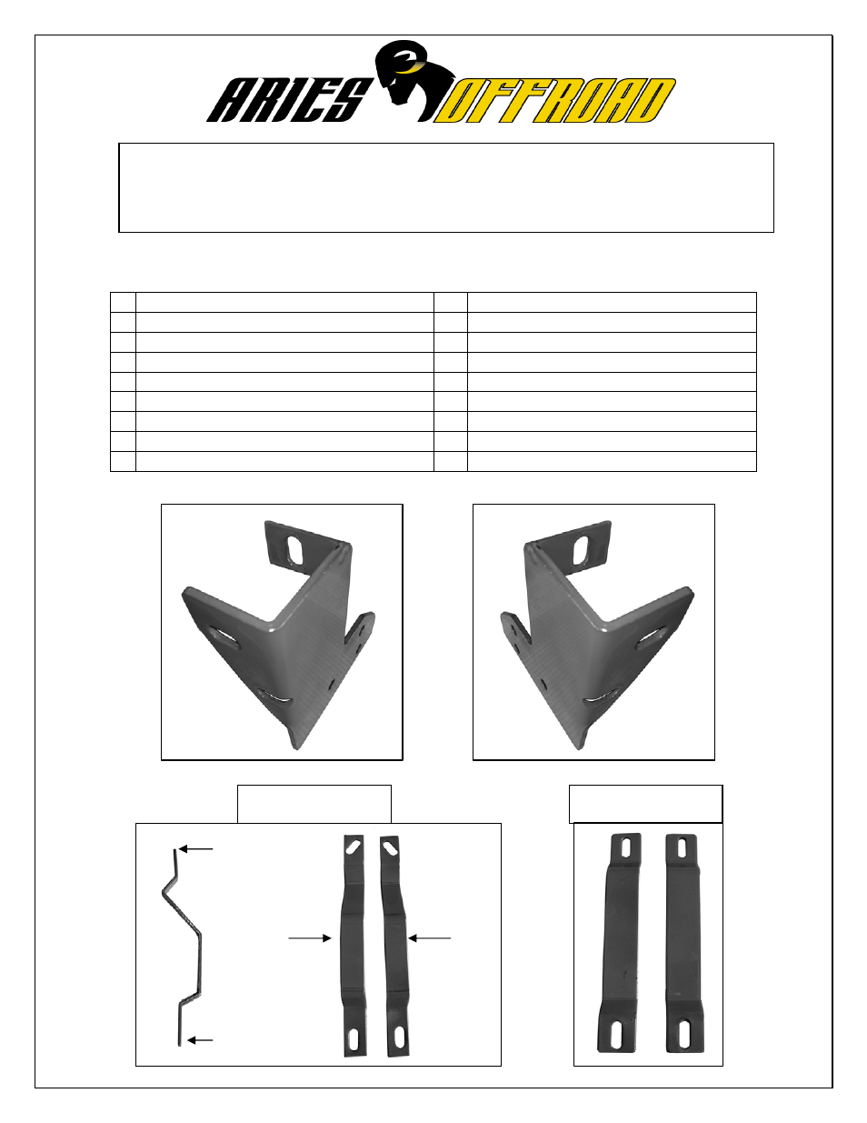 Aries Automotive 4051 User Manual | 4 pages