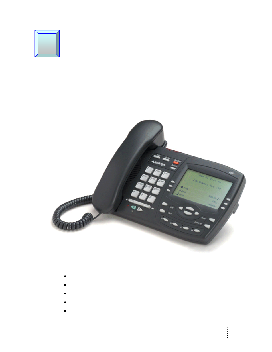 Chapter 1 introduction, Overview, The 480i telephone | Phone features | Aastra Telecom 480i User Manual | Page 15 / 54