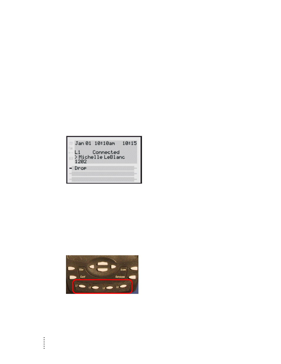 Softkeys customized as do not disturb, Connected state, Multiple line and call appearances | Aastra Telecom 480i User Manual | Page 24 / 54