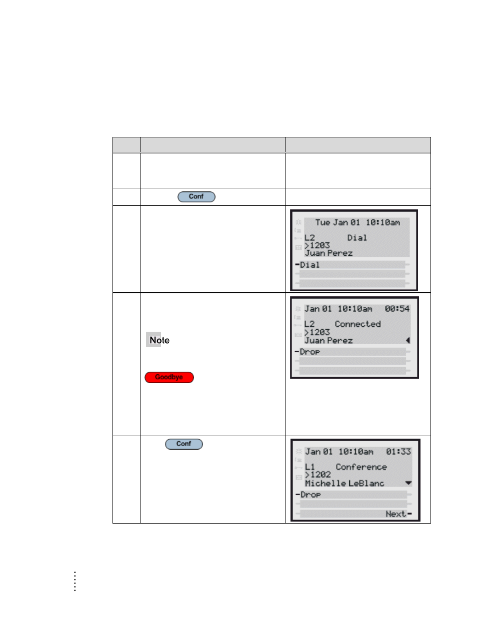 Conference, Create the conference | Aastra Telecom 480i User Manual | Page 34 / 54