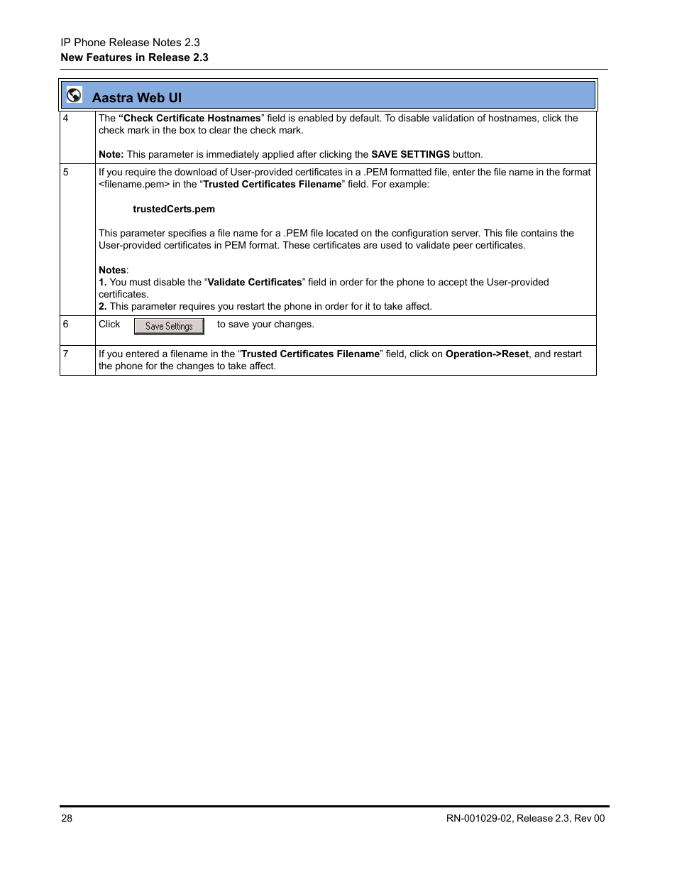 Aastra web ui | Aastra Telecom CT9143i User Manual | Page 32 / 72