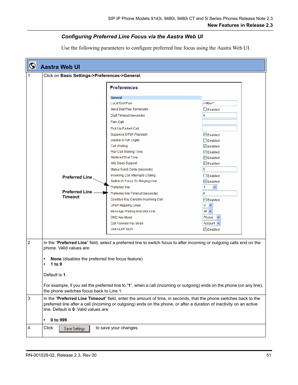 Aastra web ui | Aastra Telecom CT9143i User Manual | Page 55 / 72