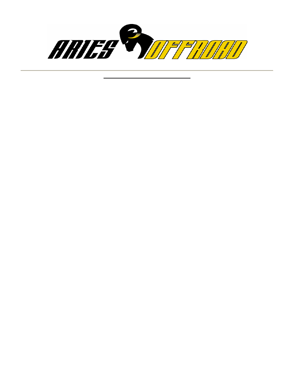 Aries Automotive 3046-2 User Manual | 2 pages
