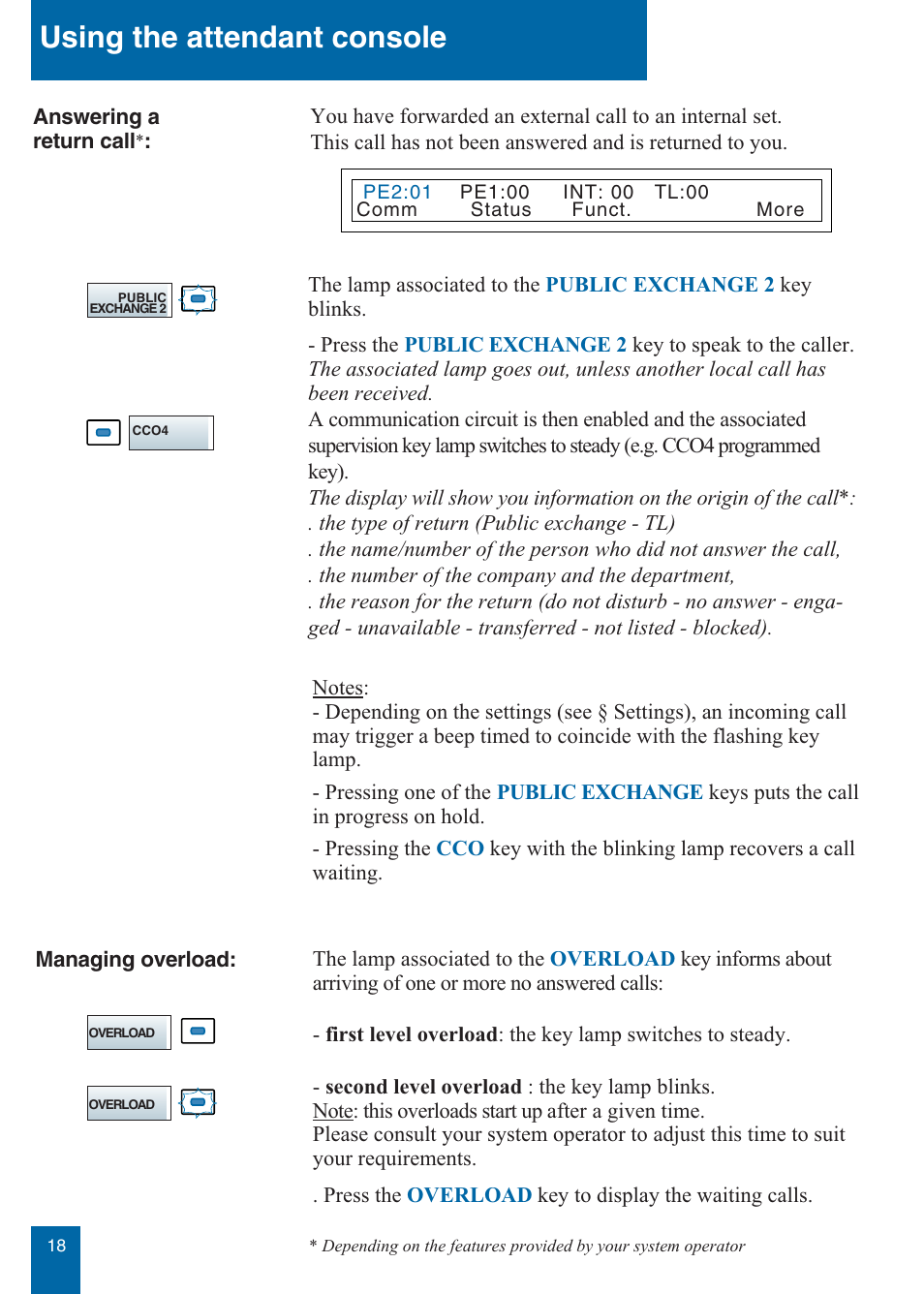 Using the attendant console | Aastra Telecom M760E User Manual | Page 24 / 60