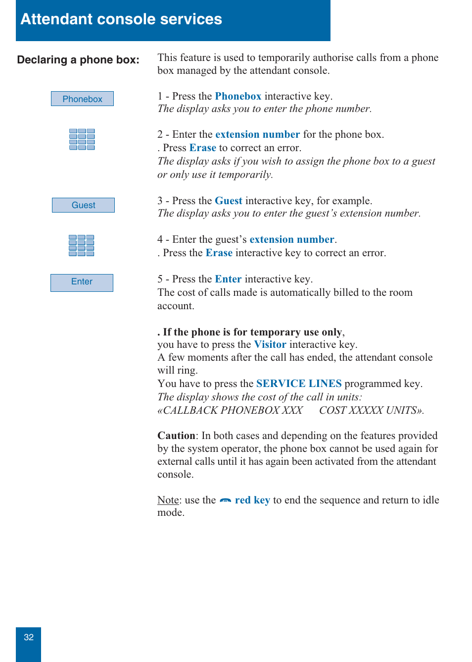 Attendant console services | Aastra Telecom M760E User Manual | Page 38 / 60