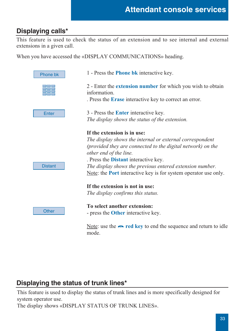 Attendant console services | Aastra Telecom M760E User Manual | Page 39 / 60