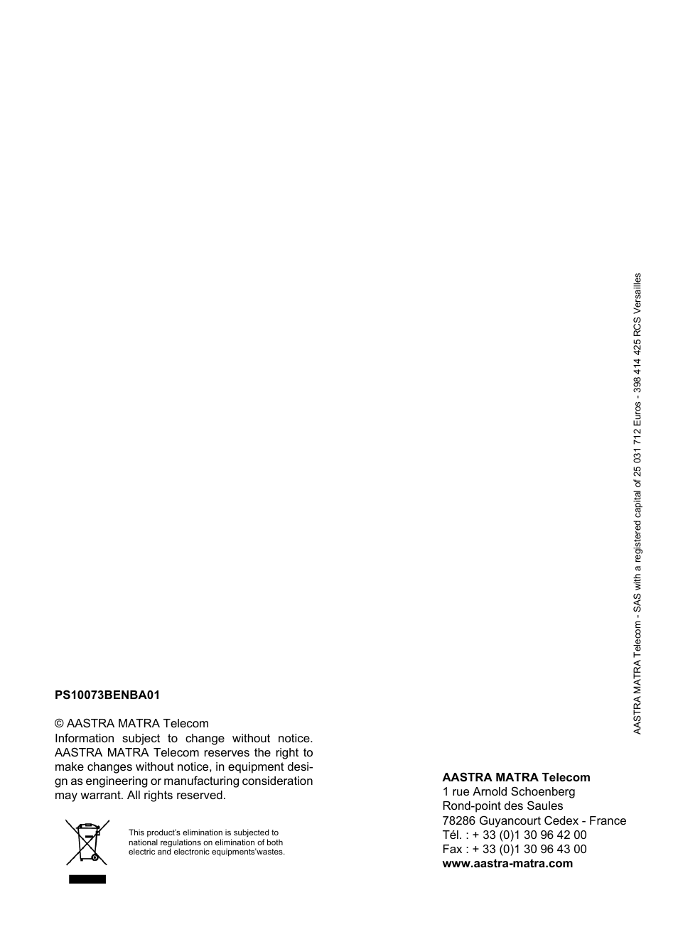 Aastra Telecom M760E User Manual | Page 60 / 60