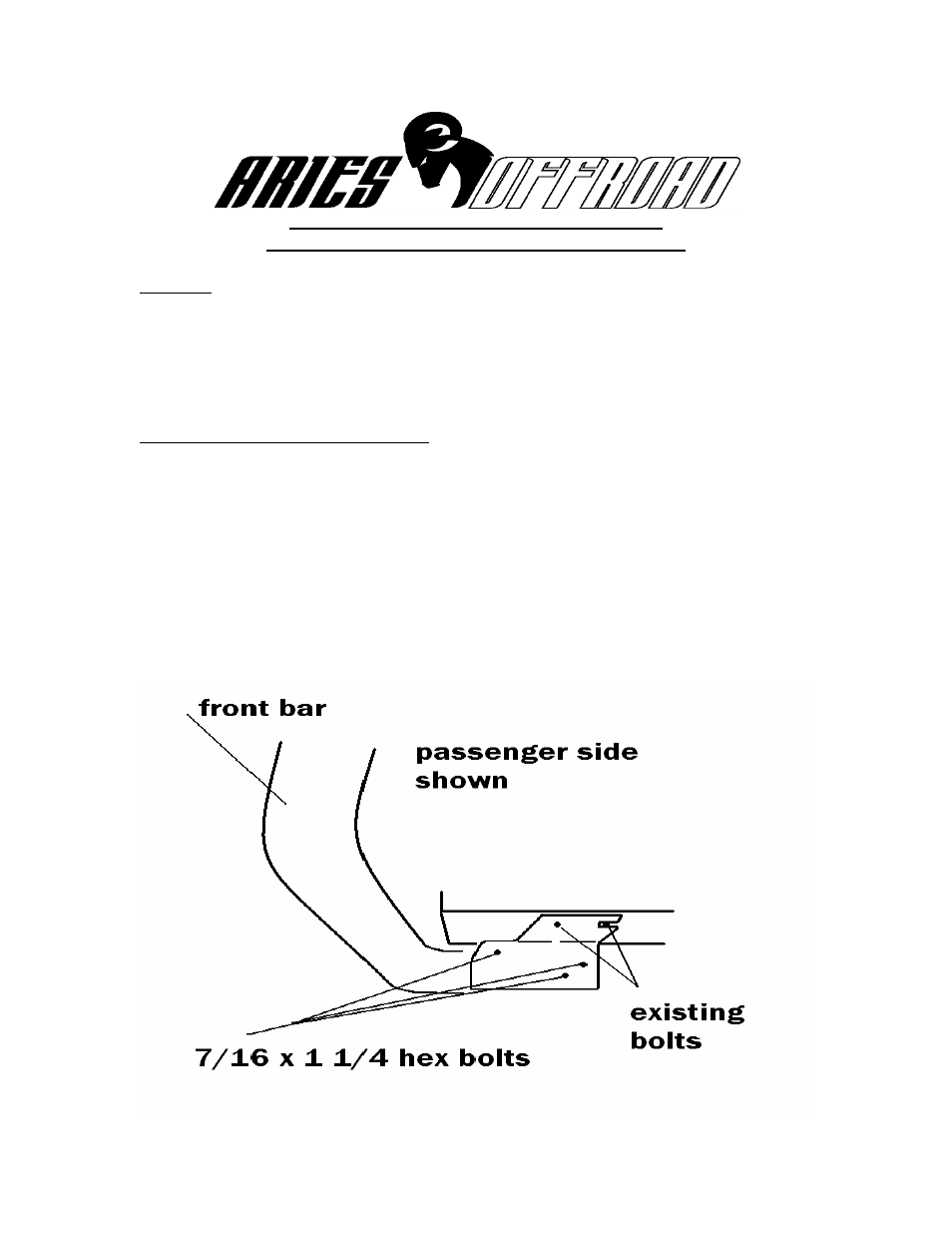 Aries Automotive 3048 User Manual | 1 page