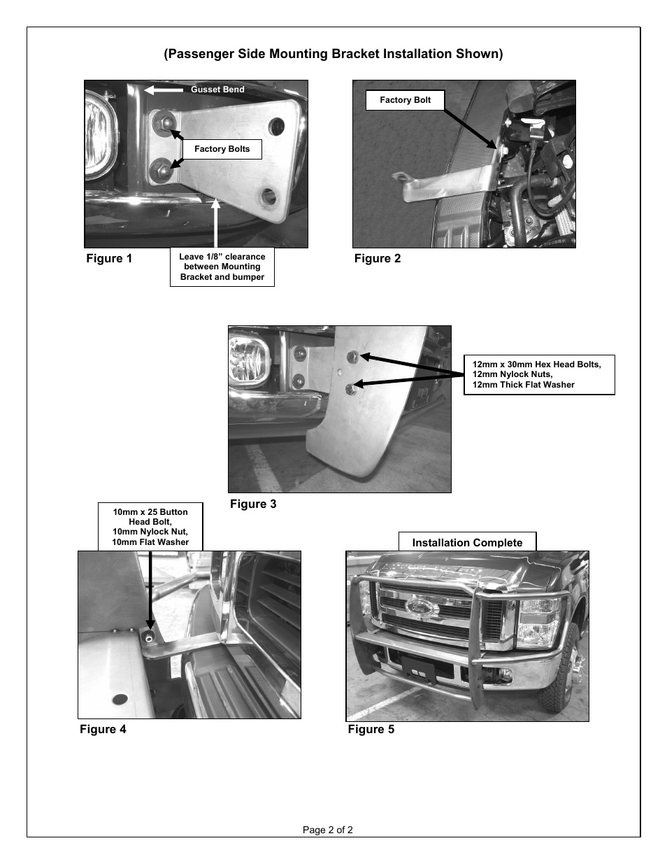 Aries Automotive 3061-2 User Manual | Page 2 / 2