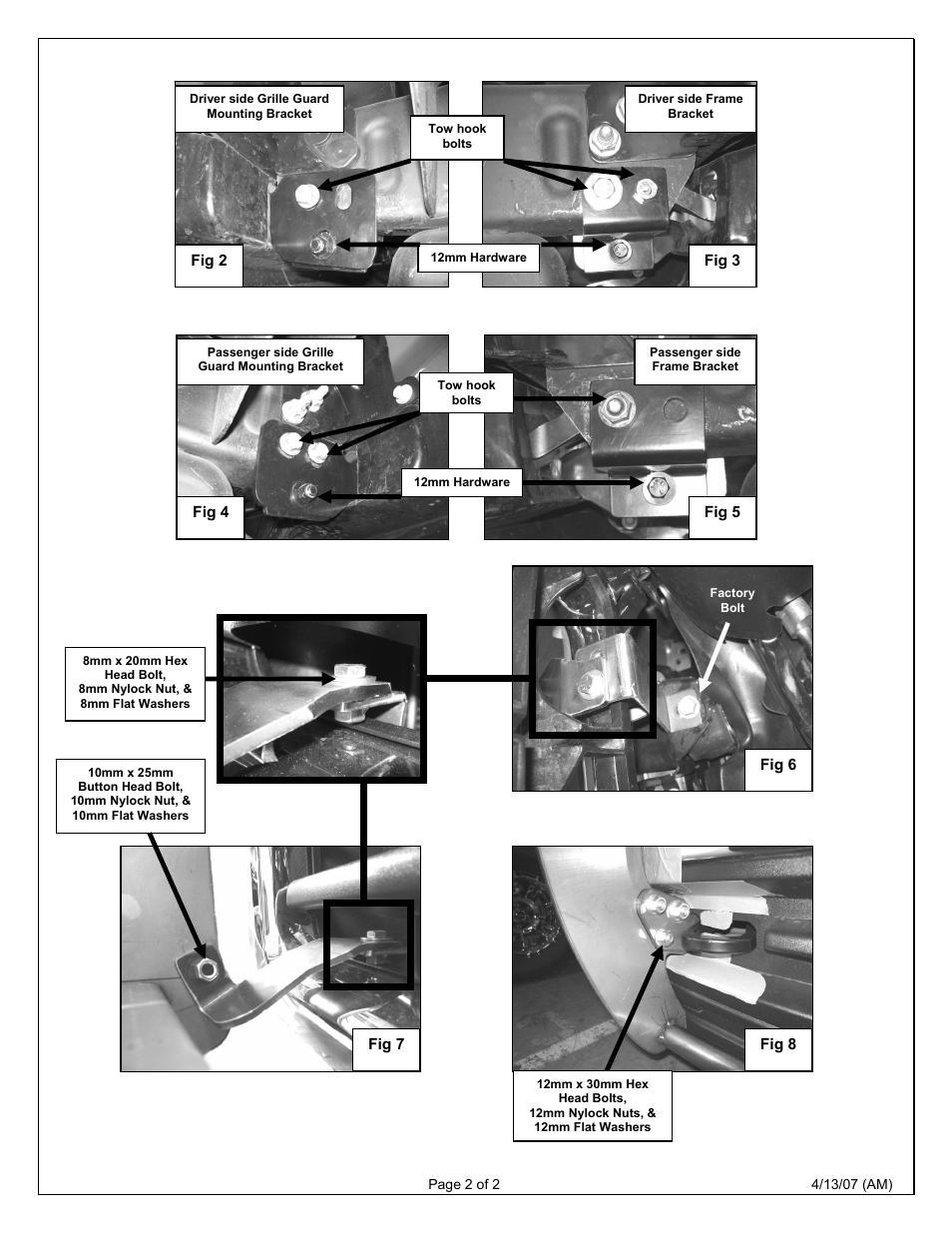 Aries Automotive 4070-2 User Manual | Page 2 / 2