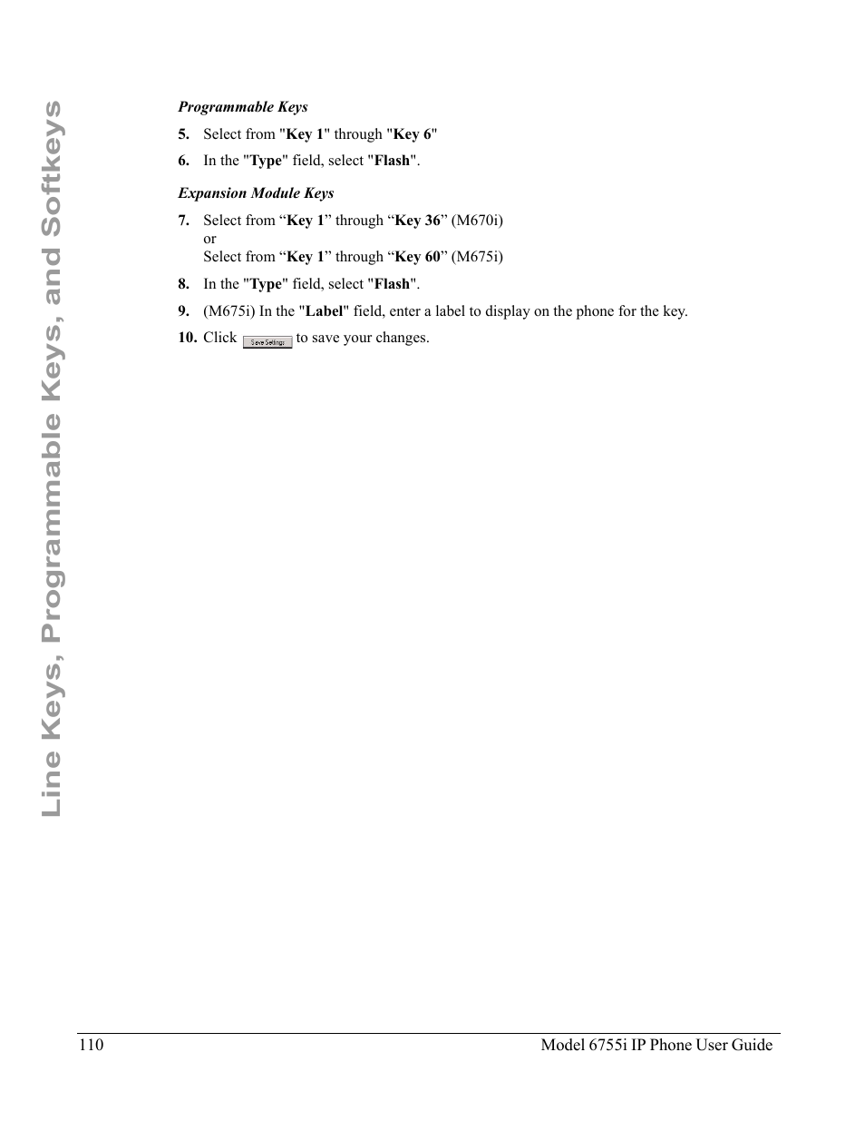 Line keys, programmable keys, and softkeys | Aastra Telecom 6755i User Manual | Page 118 / 276
