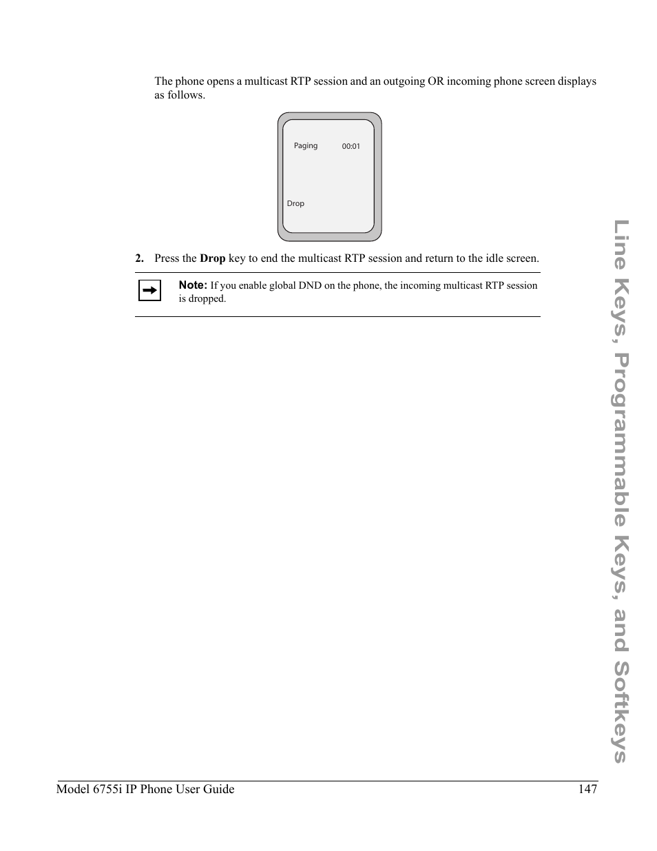 Line keys, programmable keys, and softkeys | Aastra Telecom 6755i User Manual | Page 155 / 276
