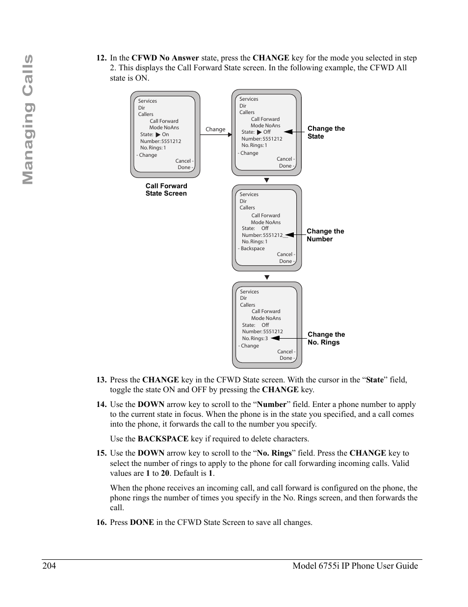 Managing calls | Aastra Telecom 6755i User Manual | Page 212 / 276