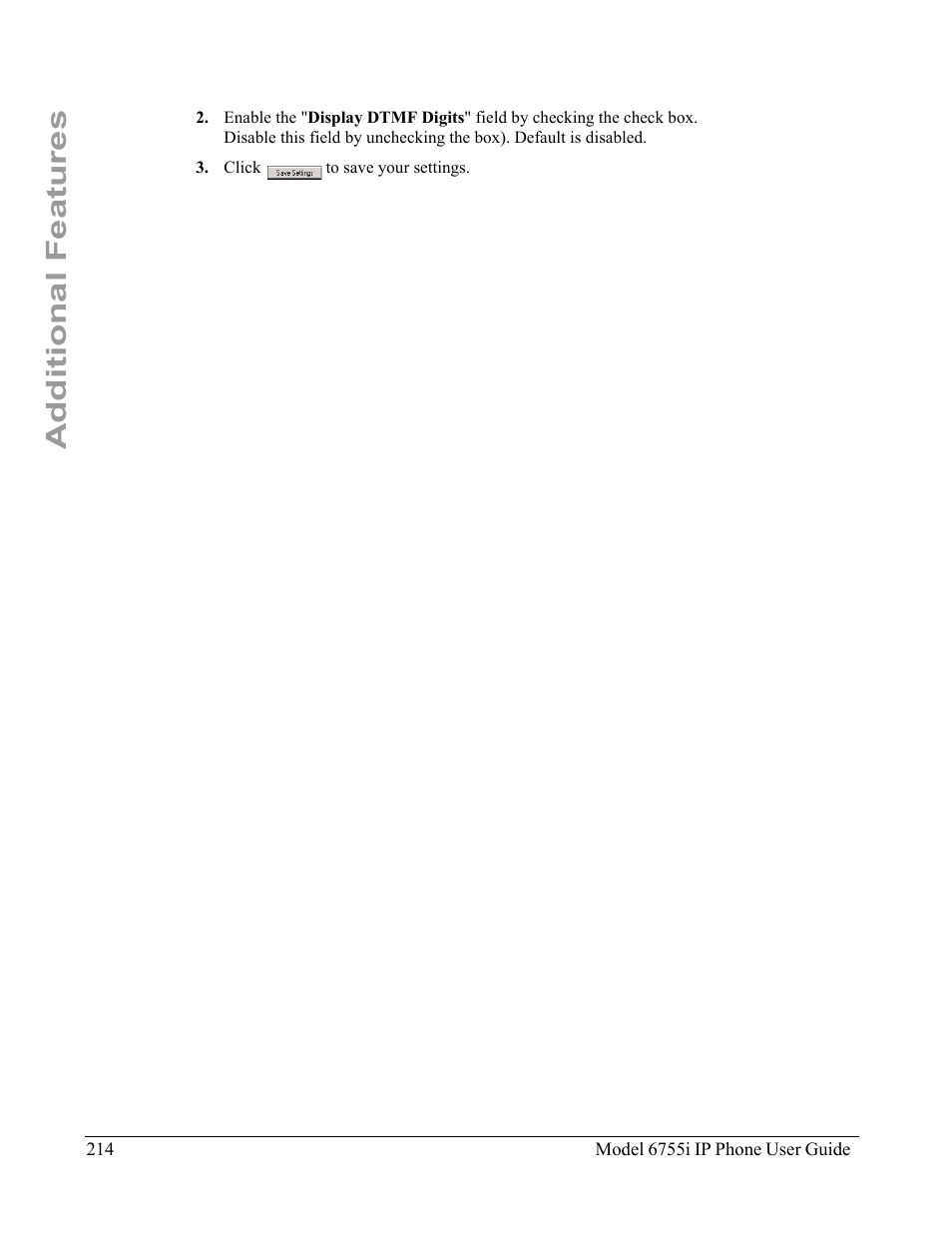 Additional features | Aastra Telecom 6755i User Manual | Page 222 / 276